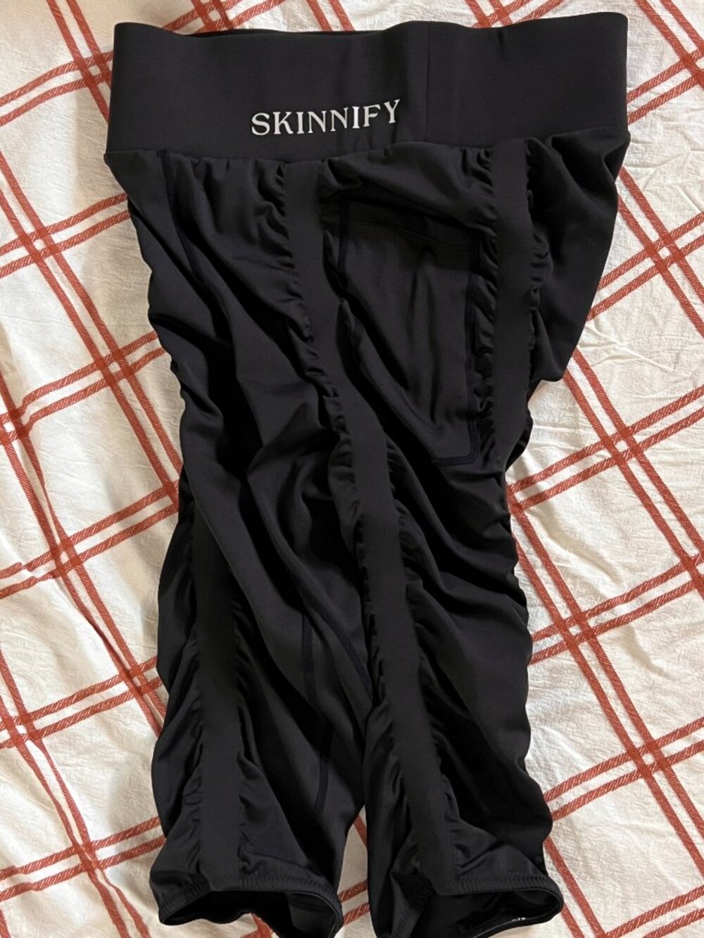 Skinnify Black 4-Band Resistance Leggings Toning Compression Large - Picture 5 of 12